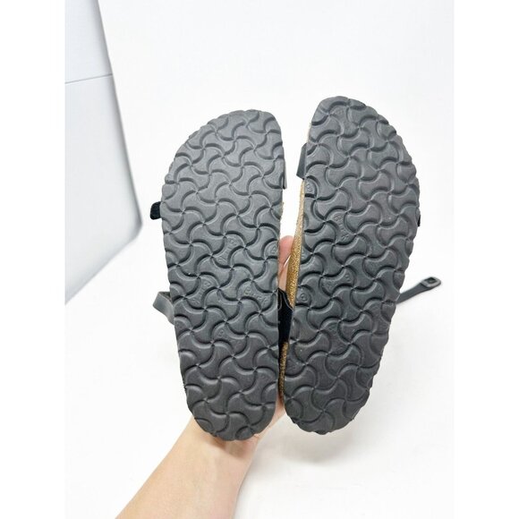 Birkenstock Womens Daloa Strappy Birko-flor Suede Leather‎ Sandals Black Size 39 - Picture 4 of 7